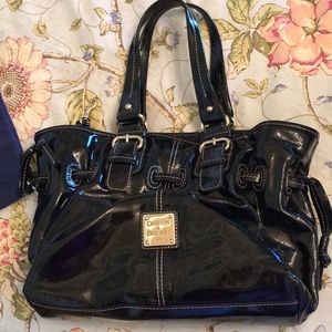 Dooney & Bourke patent leather shoulder bag.